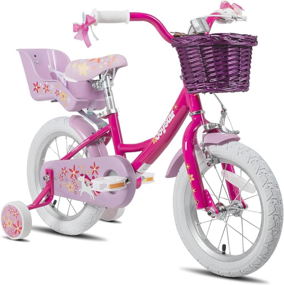Amazon.com : JOYSTAR Unicorn 12 Inch Kids Bike for 3 4 Years Girls ...