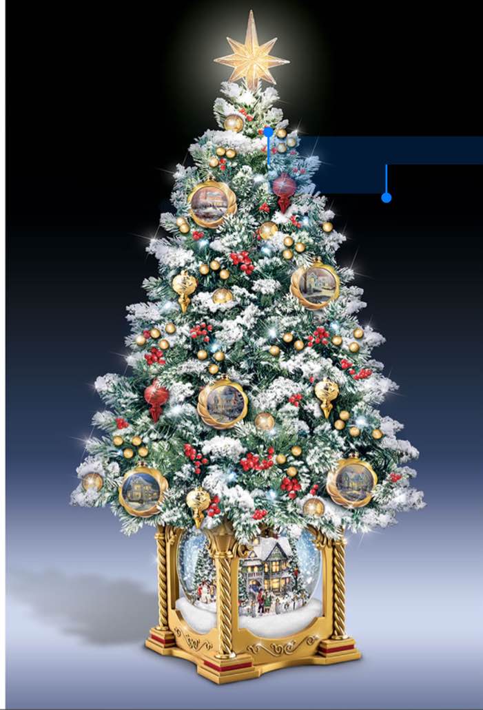 The Thomas Kinkade Snow Globe Tabletop Tree