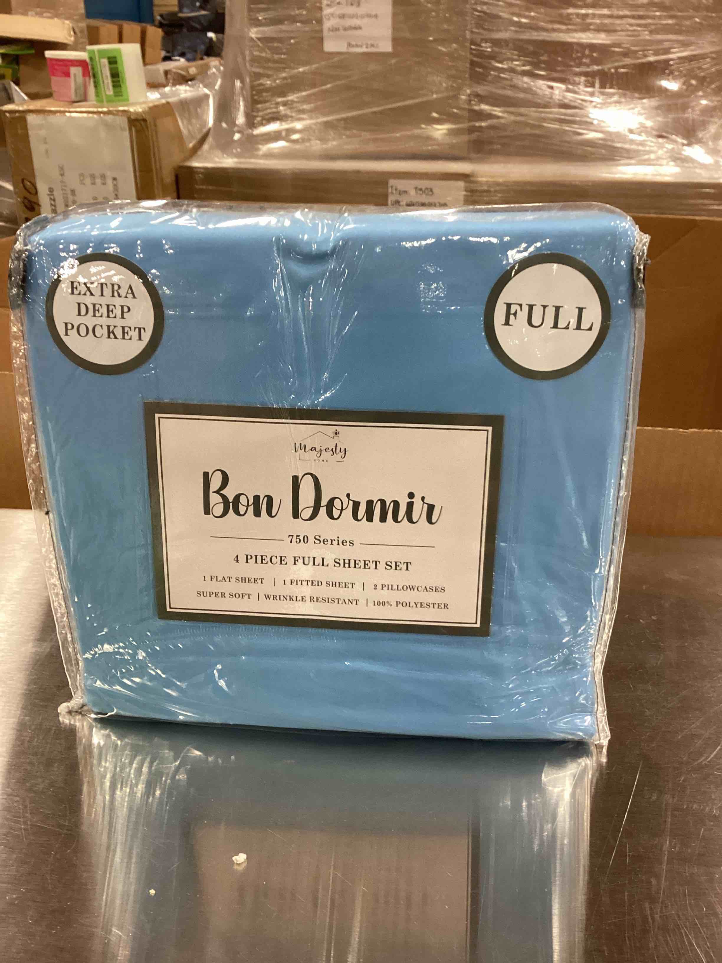 bon dormir, 750 series 4 piece full sheet set extra deep pockets