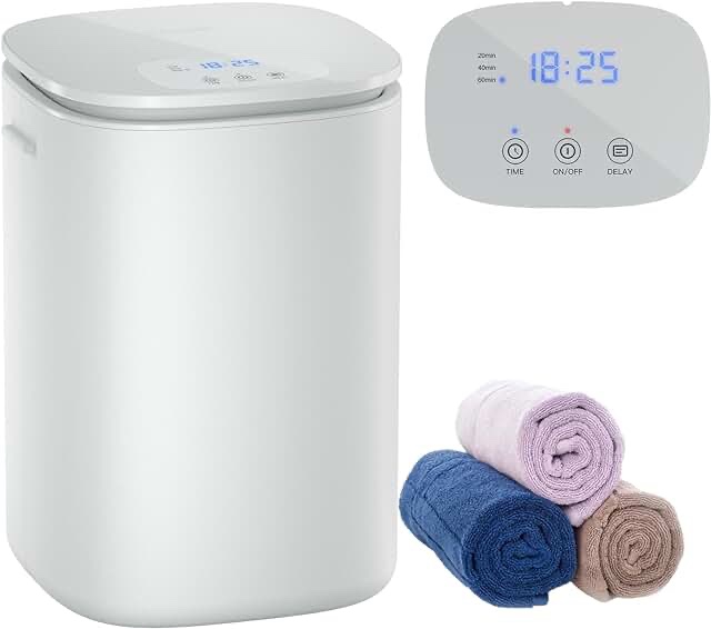 DOACE New Towel Warmer Bucket, 26L Large Hot Towel Warmer with LED Display, Heat Timer 20/40/ 60 Min, Up to 24 Hour Delay Timer, Fits Up to Two Oversized Towels,Gray, A18