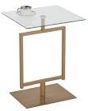 Kings Brand Furniture - Molein Modern Accent Side End Table, Chrome Metal/glass
