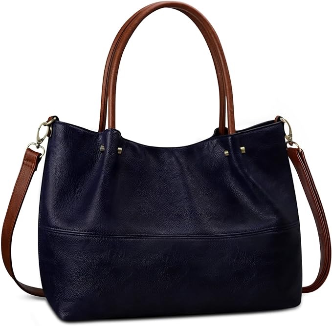 KITATU Handbags for Women Purses Vegan Leather Satchels Top-Handle Tote Shoulder Bags Designer Crossbody Bag Set 2pcs