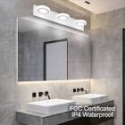 yotutun Bathroom Vanity Lights Over Mirror 3 Light LED Vanity Light Fixture, Modern Bathroom Light Fixture and LED Bathroom Lights, Matte White 10W 1200Lumen