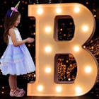 3FT Marquee Light Up Letters, Large Marquee Letters for Birthday Decoration, Mosaic Letters for Balloons, Light Up Large Block Letters for Baby Shower Party Decor, Pre-Cut Frame Big Marquee Letter B