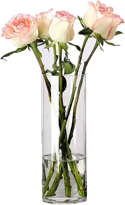 Clear Glass Vase, Flower Clear Vase Centerpiece for Home, 25-Pack