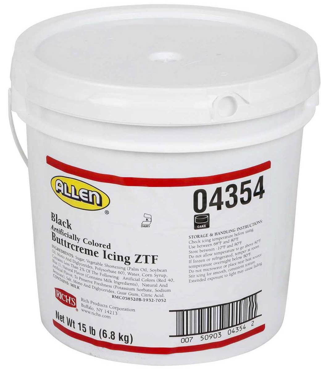 Allen Black Zero Trans Fat Buttercreme Icing, 15 Pound