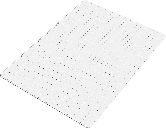 FuturHydro Desk Chair Mat for Flat to Low Pile Carpets, 45" x 53" Clear Office Home Floor Protector Mat, Transparent Mats for Office, Home and Gaming Floors (Rectangle)