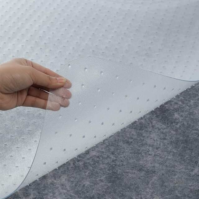 100pointONE Extra Large Office Chair Mat for Carpet, 45" x 53" Clear Desk Chair Mat for Low Pile Carpeted Floors- Easy Glide Plastic Floor Mat for Office Chair on Carpet