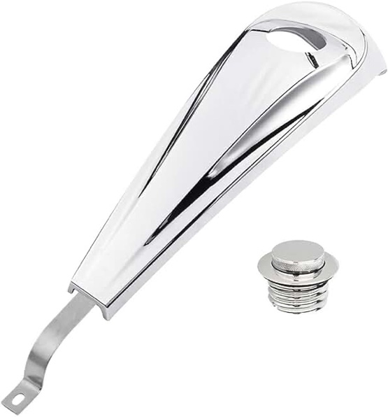 WOWTK Smooth Dash Console with Pop Up Gas Cap fits for Harley Davidson Touring Electra Glide FLHT Road Glide FLTRX Street Glide FLHX 2008-2022,Chrome