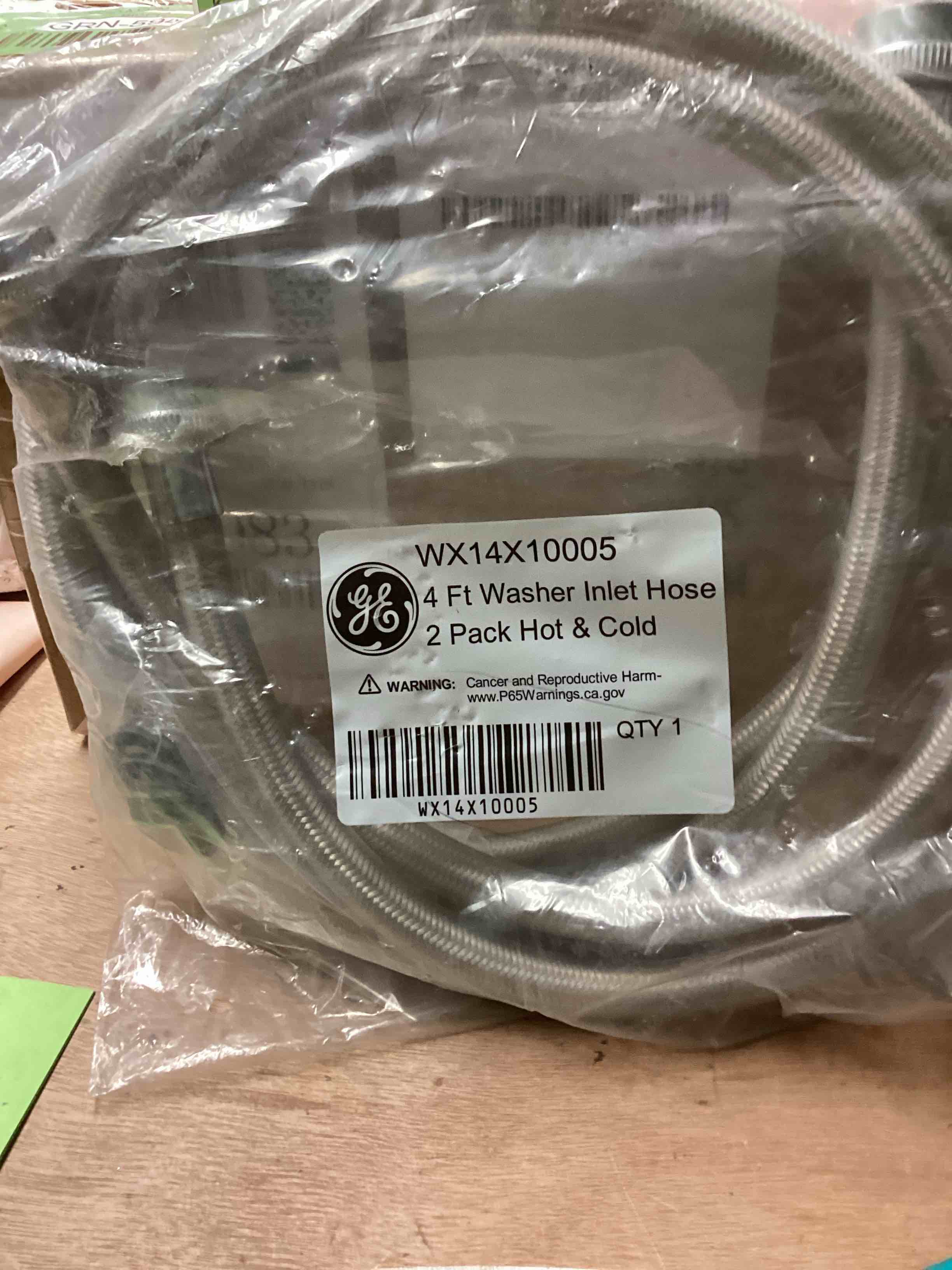 4 foot washer in that hose two pack, hot and cold