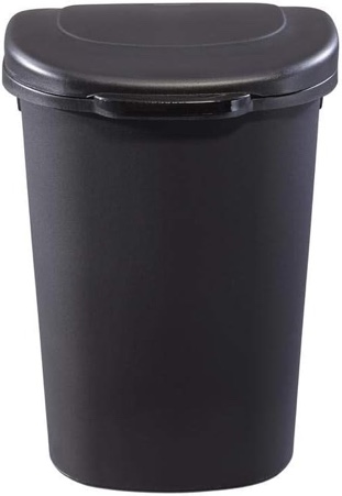 Rubbermaid Touch Top Lid Trash Can for Home, Kitchen, and Bathroom Garbage, 13 Gallon, Black