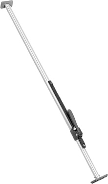 QWORK Cargo Stabilizer Bar, 60" - 74" Adjustable Ratcheting Cargo Bar Strong Steel Load Lock Rod Round Tube Load Bar for Full Size Trucks, Pickups, Vans, & SUVs, Black