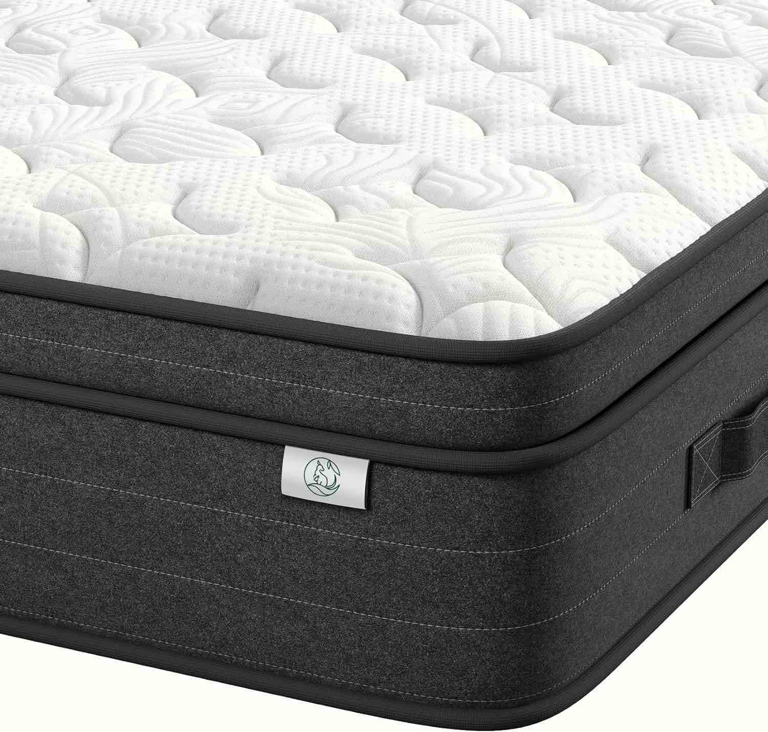 Queen Size Mattress, 10 Inch Hybrid Queen Mattress in a Box, 3 Layer Premium Foam with Pocket Springs for Motion Isolation and Pressure Relieving, Medium Firm Feel, 120-Night Trial