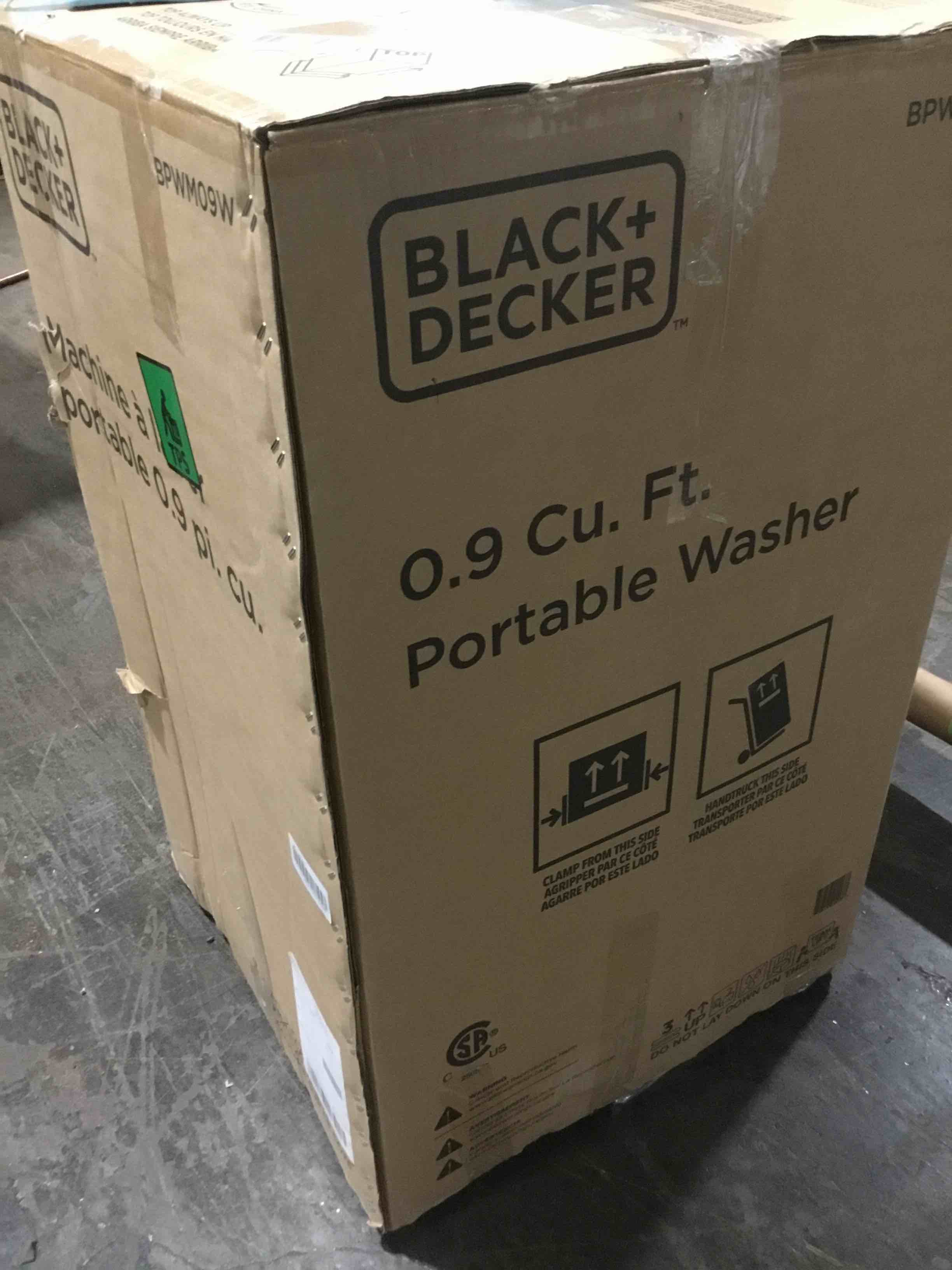 BLACK+DECKER Small Portable Washer, Washing Machine for Household Use, Portable Washer 0.9 Cu. Ft. with 5 Cycles, Transparent Lid & LED Display SIMILAR TO PHOTO