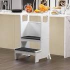 Naomi Home Kids Step To It Stool  Kids Kitchen Step Stool  White