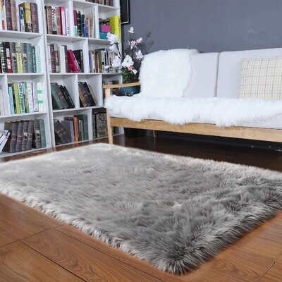 shahen performance gray shag rug