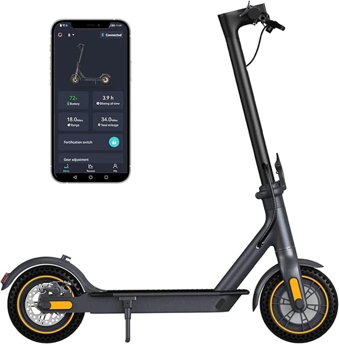 Electric Scooter 10" (will not charge). Solid Tires 600W Peak Motor Up to 20Miles Range and 19Mph Speed for Adults - Portable Folding Commuting Scooter with Double Braking System and App