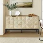 Lakhia Modern 60"Wide Metal Legs 4 Door Sideboard