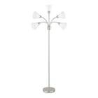 Hampton-Bay-67-in-5-Arm-Silver-Floor-Lamp-with-White-Shades