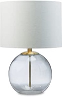 Hampton Bay Table Lamp Glass body with black metal accent