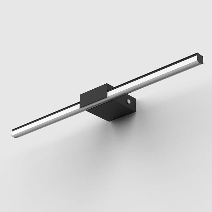 Luminexa Modern Black Vanity Light, 24-inch, Touch to DIM, Picture or Mirror Warm White Light, Iron and Aluminum Alloy LED Light Brand: Luminexa