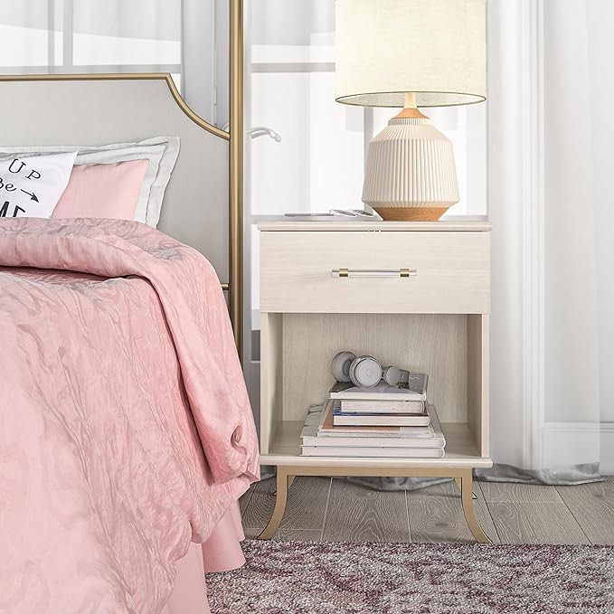 Little Seeds Monarch Hill Clementine White Nightstand, Ivory Oak