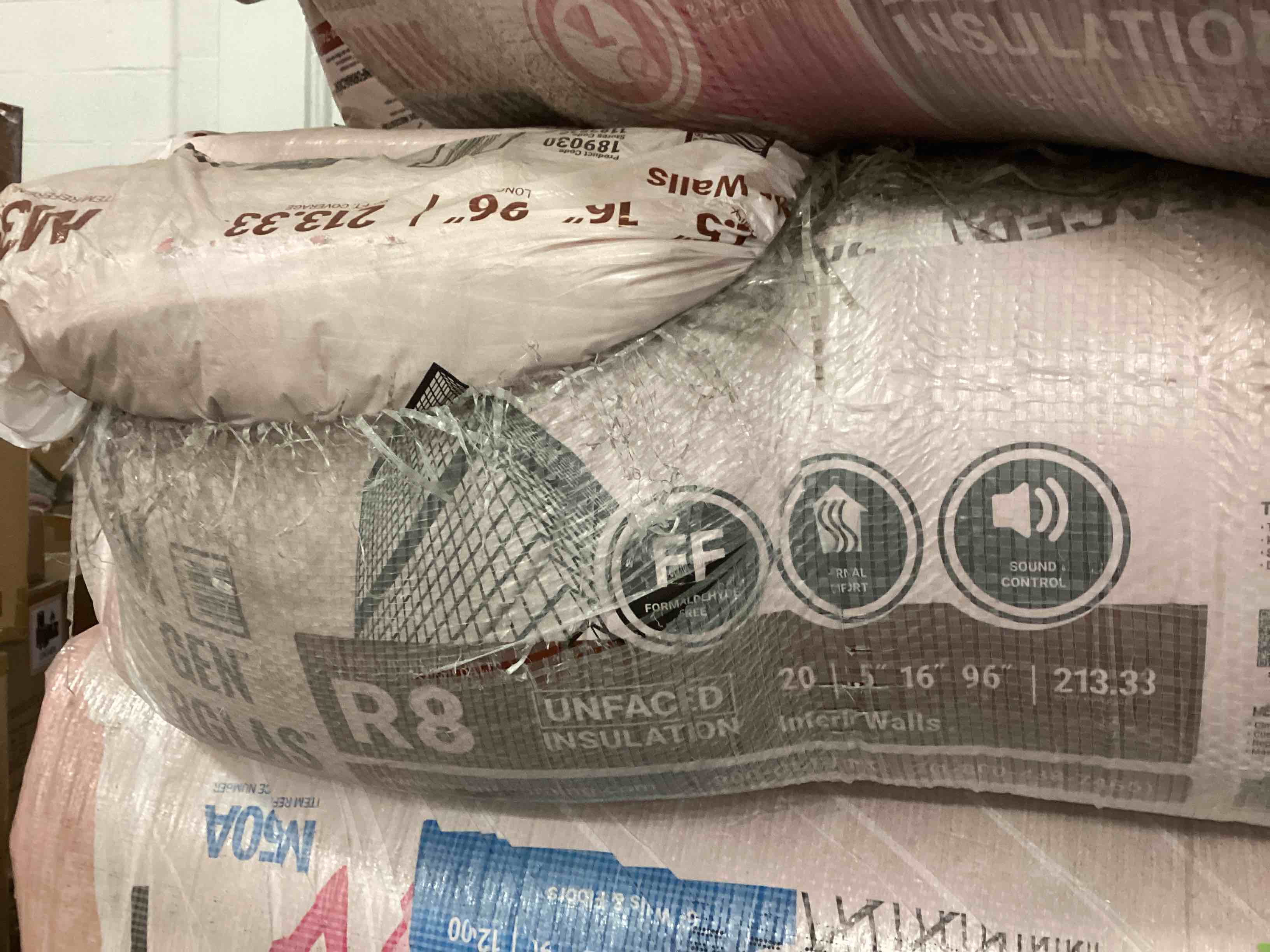 5 batts r8 16” unfaced insulation your bid per batt 