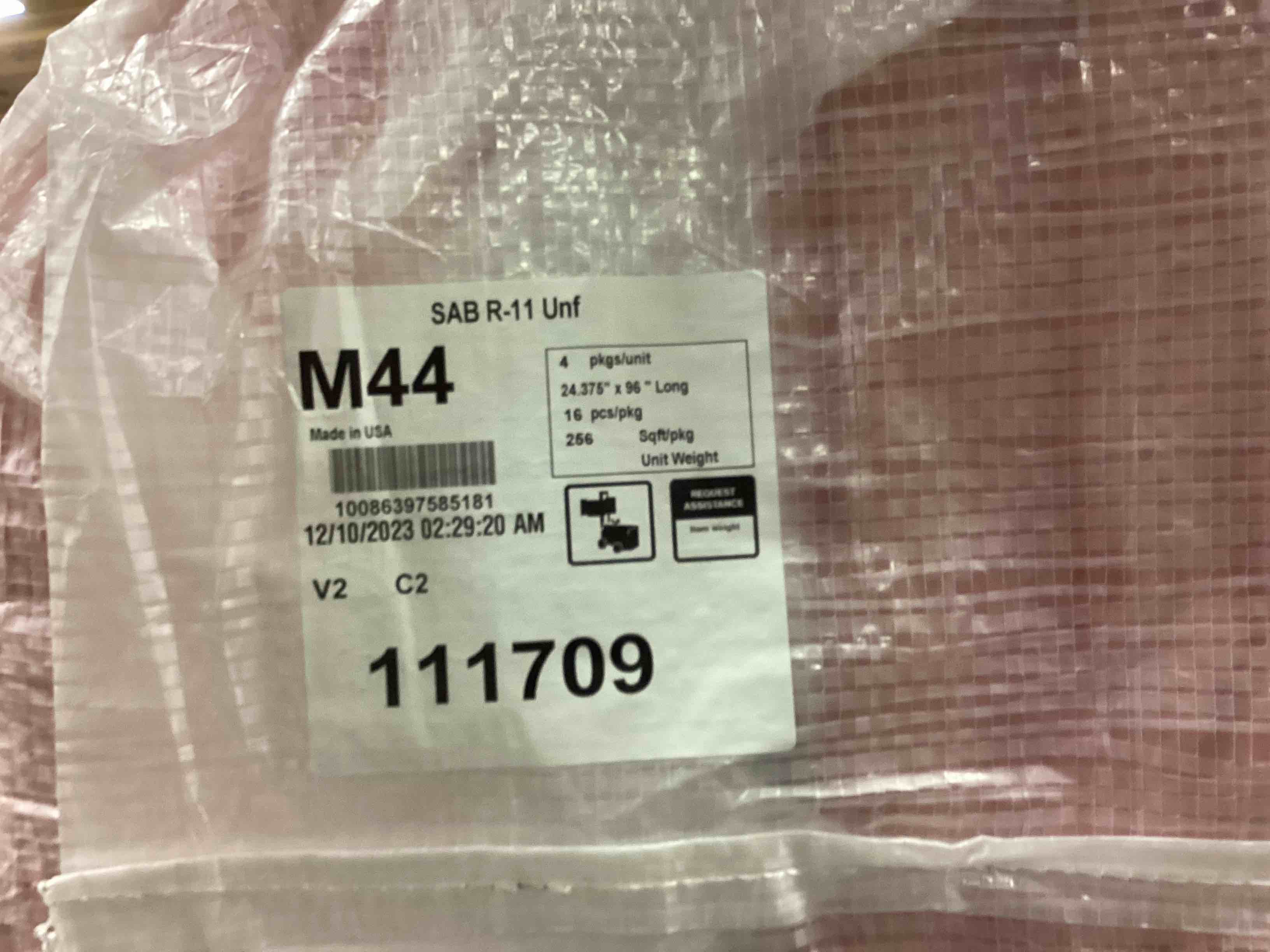 4 batts r11 24” unfaced insulation your bid per batt 