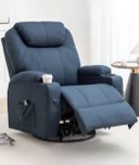 Heated Massage Chair with Swivel and Rocking Function