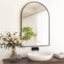 XRAMFY-24-in-W-x-36-in-H-Arched-Black-Aluminum-Alloy-Framed-Wall-Mirror