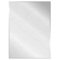 24 in. W x 30 in. H Frameless Rectangular Beveled Edge Bathroom Vanity Mirror in Silver
