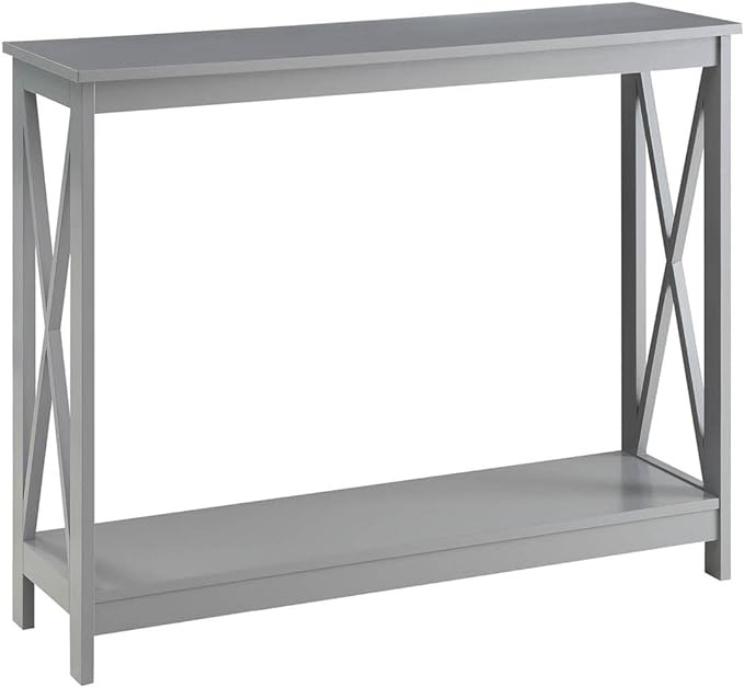Convenience Concepts Oxford Console Table with Shelf, Gray Visit the Convenience Concepts Stor