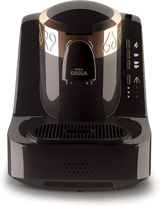 Arzum Okka Automatic Turkish/Greek Coffee Machine, USA 120V UL, Black/Copper (Gold)