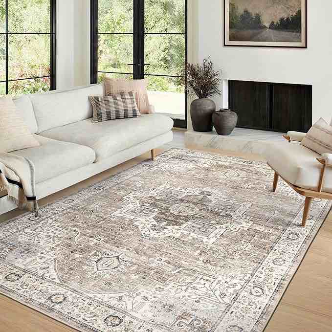 JONATHAN Y SEU100A-8 Haze Solid Low-Pile Indoor Area-Rug Casual Contemporary Solid Traditional Easy-Cleaning Bedroom Kitchen Living Room Non Shedding, 8 ft x 10 ft, Grey