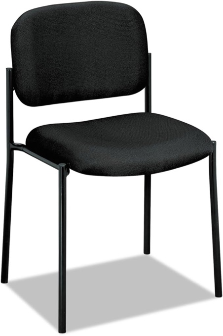 HON Scatter Side Chair, Armless, Black Fabric - Armless
