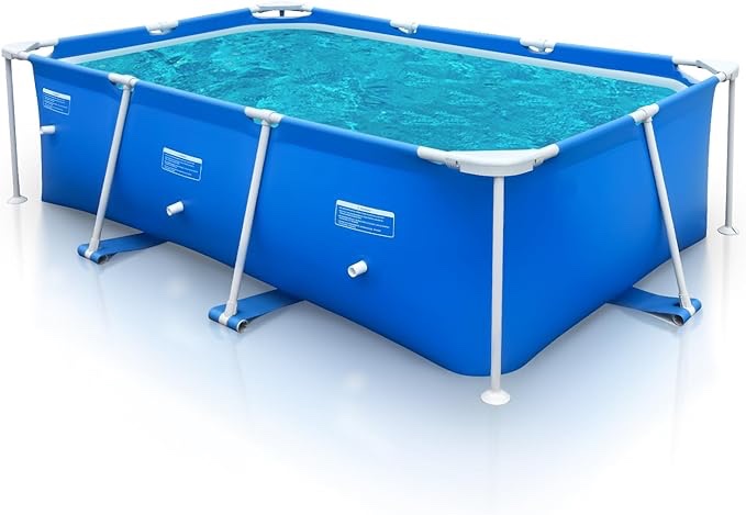 Sunrio 8'3" X 5' X 26" Rectangle Pool Durable Steel Frame Above Ground Pool Suitable Friends Family Adults Kids for Outdoor Backyard Swimming Pool Visit the Sunrio Store