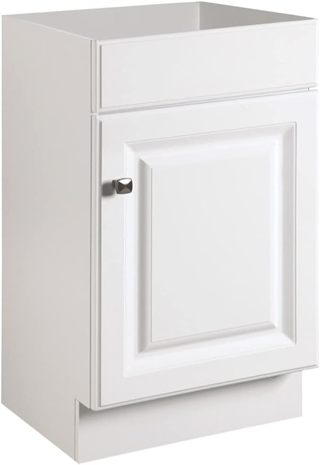 Design House 597112 Wyndham Unassembled Bathroom Vanity Cabinet without Top, 18 x 16/1 Door, White Visit the Design House Store