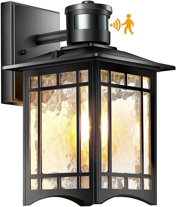 Dusk to Dawn Motion Sensor Light, Outdoor Light Fixture, Black Wall Sconce Lighting, Front Porch Light, Exterior Lights for House Patio, Outside Door Lights, Wall Mount Anti-Rust Lantern Visit the XANGQAN Store 4.4 4.4 out of 5 stars 307 rati