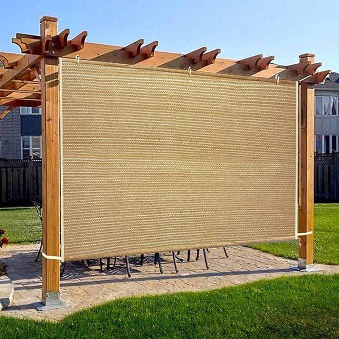 Shatex Garden Shade Fabric Adjustable Vertical Side Wall Panel for Patio/Pergola/Window 6x5ft Wheat Visit the Shatex Store