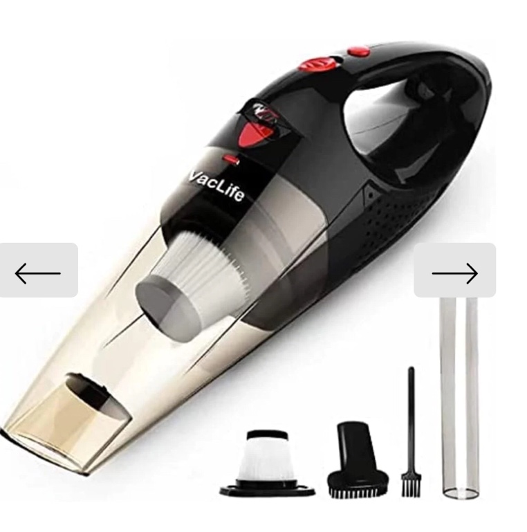 VacLife Handheld Vacuum, Car Hand Vacuum Cleaner Cordless, Mini Portable Rechargeable Vacuum Cleaner with 2 Filters, Red (VL189)