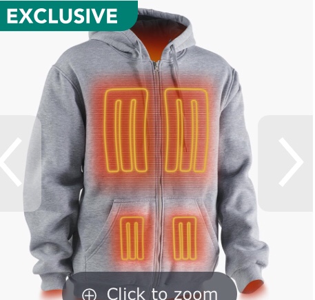 The Men's Heated Hoodie Size LG 