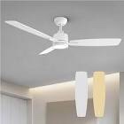 TALOYA 2 Pack 52 inch Ceiling Fans with Lights,Quiet Ceiling Fan with Reversible DC Motor and Remote for Home, White/Oak Finish