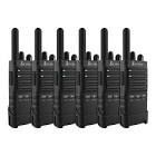 Cobra PX650 BCH6 - Professional/Business Walkie Talkies for Adults - Rechargeable, 300,000 sq. ft/25 Floor Range Two-Way Radio Set (6-Pack), Black