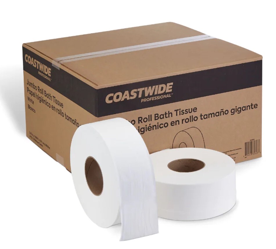 Coastwide Professional Jumbo Toilet Paper, 12 Roll