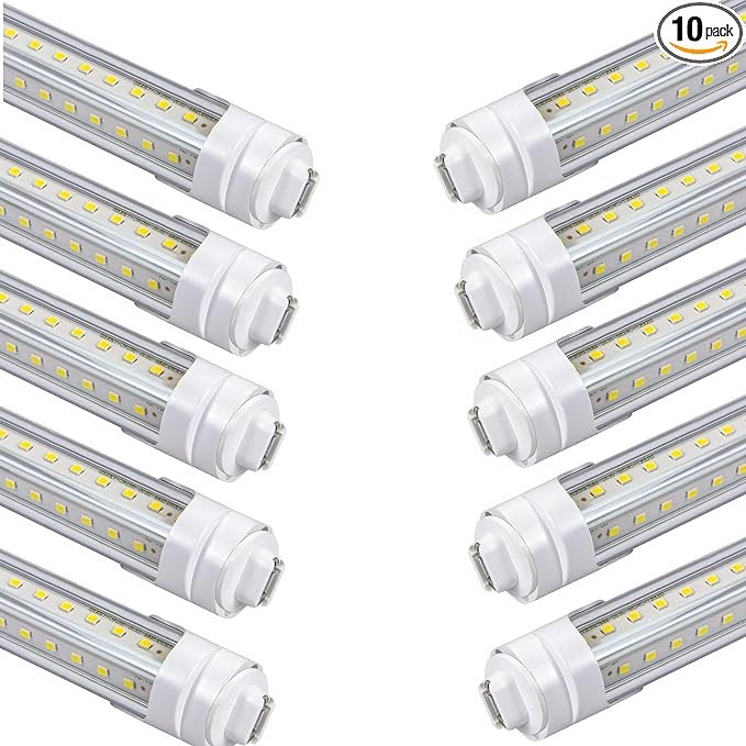 ( incomplete 7 pieces only j) GOCuces 45W T8 LED Tube Lights 5 Foot(Equal to 57.8in),75W F60T12 Fluorescent Bulb Replacement,R17D Base,White 6500K,10 Pack Commercial Lamp