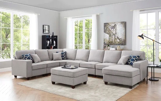 Blakeley 8 - Piece Upholstered Sectional (Incomplete Box 3/8) 