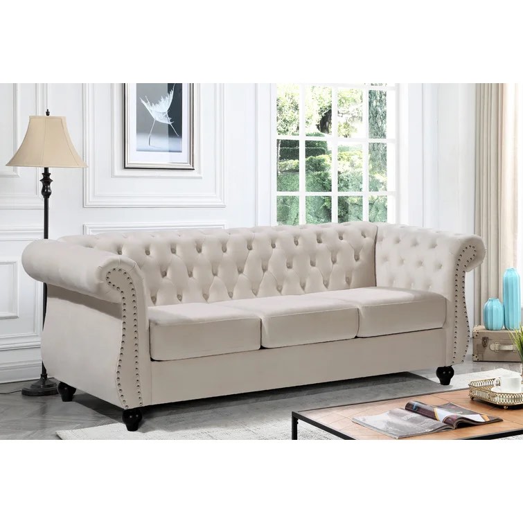 ( incomplete box 1 of 5)( similar sofa)Felder 82.6'' Velvet Sofa