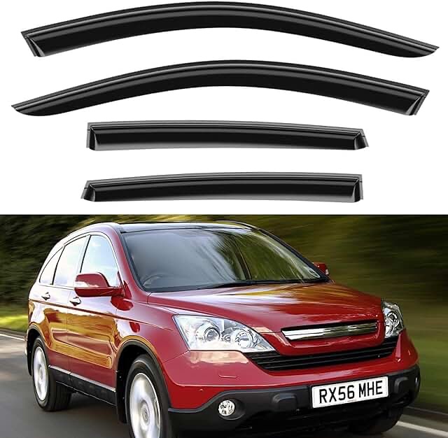Window Rain Guards Shield for 2007 2008 2009 2010 2011 Honda CR-V, Window Vent Visors Shades Wind Deflectors for 07-11 CRV SUV picture similar 