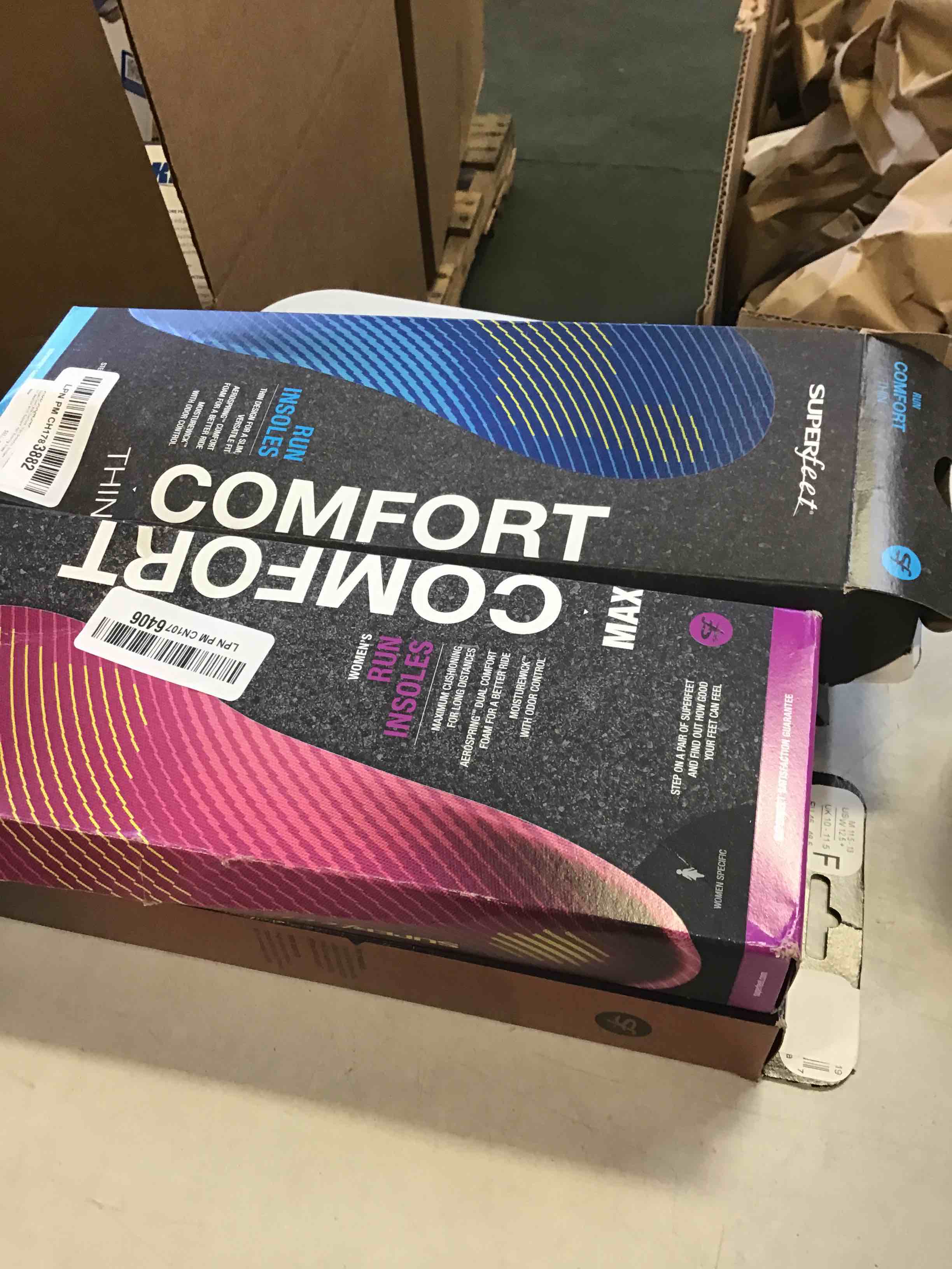 Assorted insoles varying styles sizes