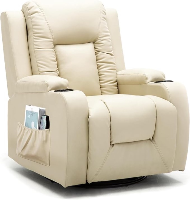COMHOMA Recliner Chair, Large, Beige